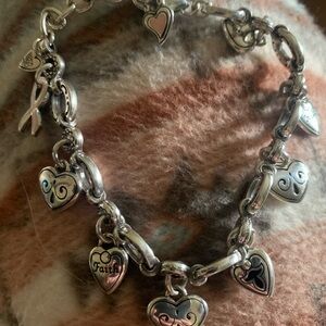 Brighton “Think Pink” Vintage Charm Bracelet